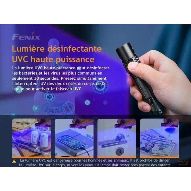Lampe de désinfection LD32 UVC 1200 lumens - Fenix