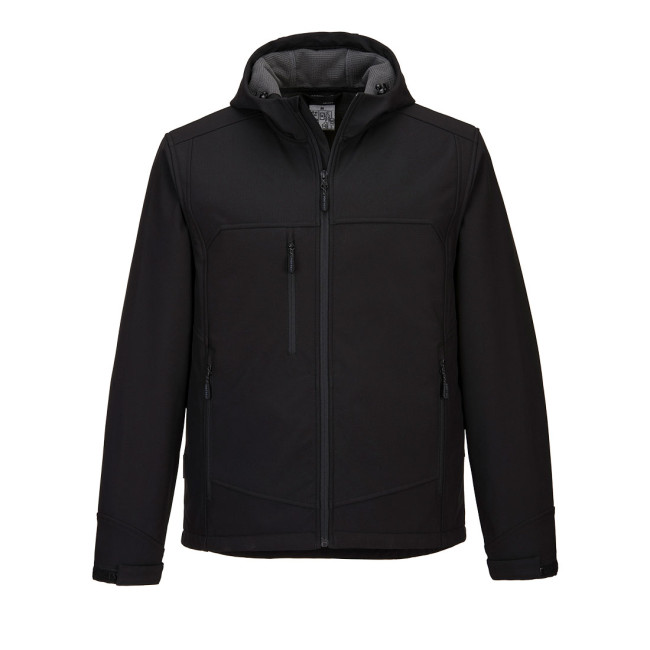 Softshell Arbeitsjacke mit Kapuze KX3 schwarz - Portwest