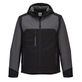 Softshell à capuche KX3 Noir/Gris - Portwest