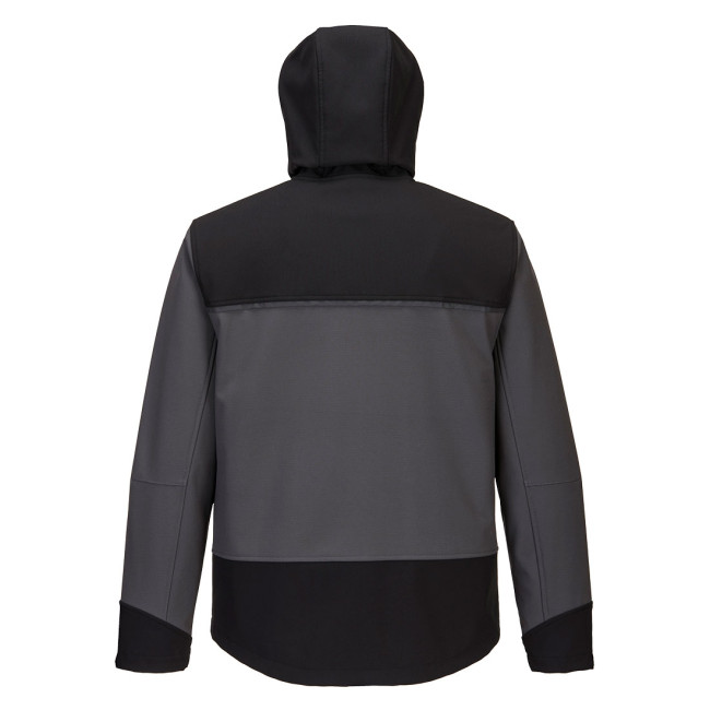 Veste de travail softshell à capuche KX3 noir et gris - Portwest
