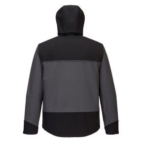 Veste de travail softshell à capuche KX3 noir et gris - Portwest