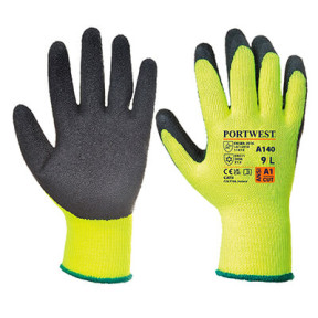 Thermische handschoenen met latex coating Geel/Zwart - Portwest