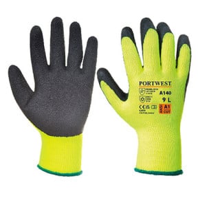 Thermische handschoenen met latex coating Geel/Zwart - Portwest