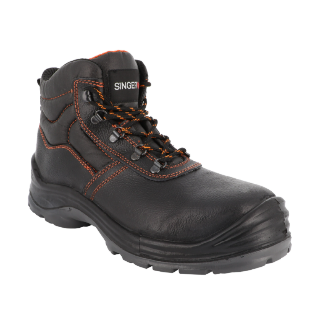 Hohe Sicherheitsschuhe aus Leder ROMA S3 SRC Schwarz - Singer Safety