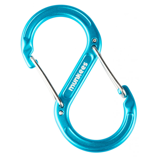 S-förmiger geschmiedeter Karabiner (80 mm) Blau - Munkees
