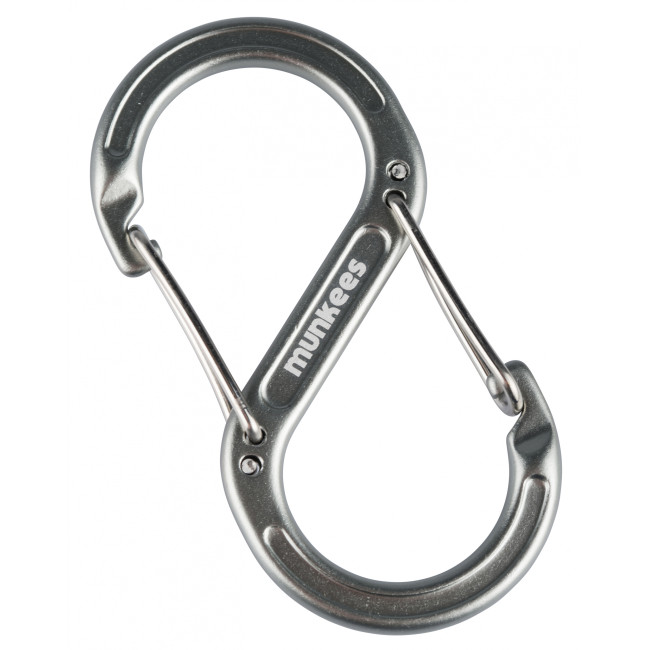 Mousqueton forgé en forme de S (80 mm) Gris - Munkees