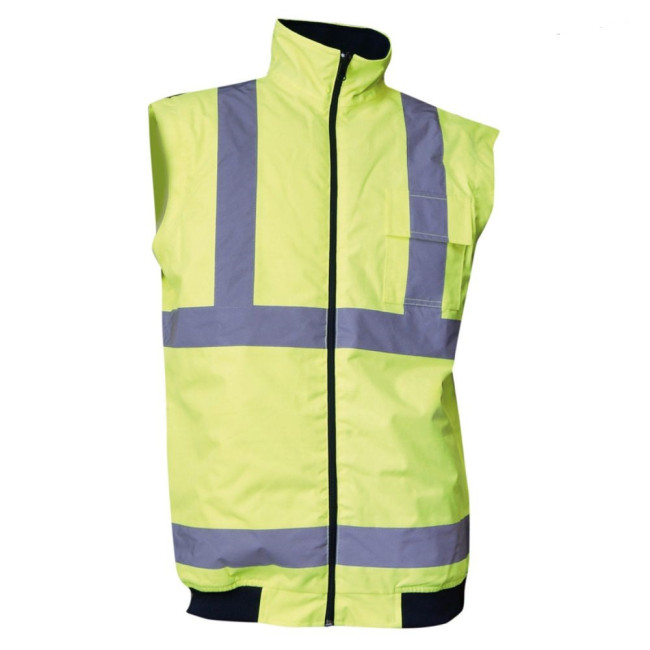Parka 4en1 haute visibilité Jaune Fluo/Marine - PREVENTION - LMA