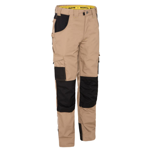 PANTALON DE TRAVAIL ADAM BEIGE / NOIR - NORTH WAYS