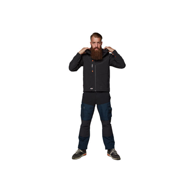 Veste Softshell noire à capuche POSEIDON - Herock