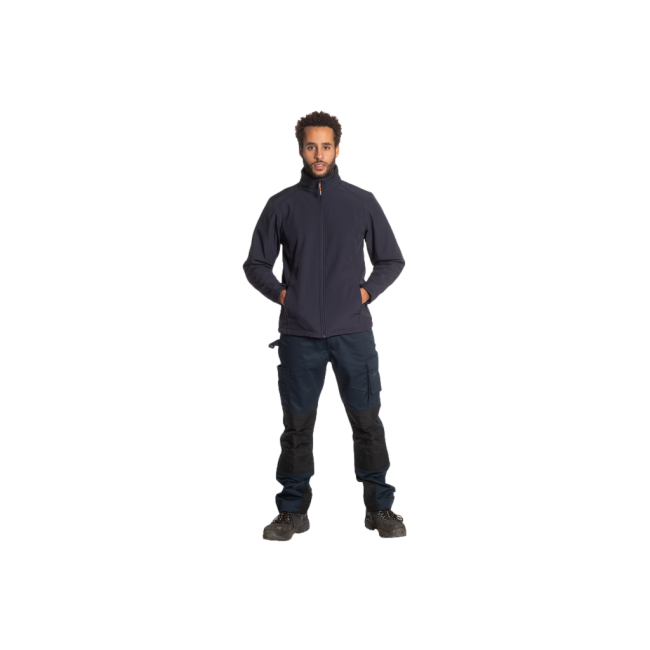 Pantalon de travail déperlant Titan bleu marine et noir - Herock