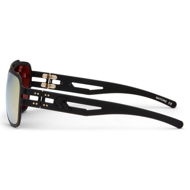 Stark Matte Blackout bril met gepolariseerde goudkleurige spiegelglazen - Gatorz