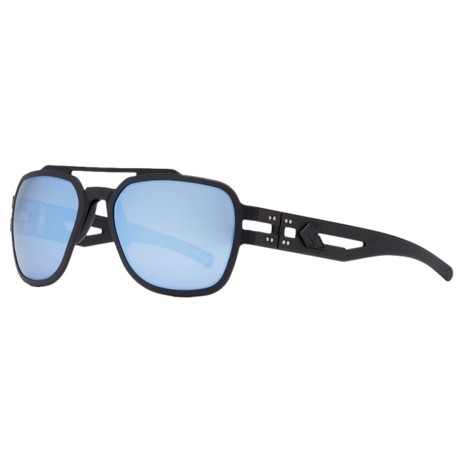 Lunettes Stark Matte Blackout avec verres polarisés miroir bleu - Gatorz
