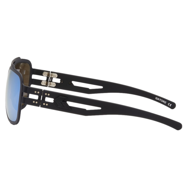 Lunettes Stark Matte Blackout avec verres polarisés miroir bleu - Gatorz