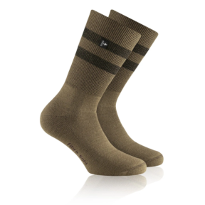 Skarpety fiber light super khaki w paski - Rohner
