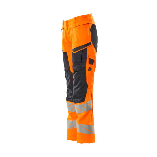 Pantalon avec poches genouillères ACCELERATE Orange/Marine - Mascot