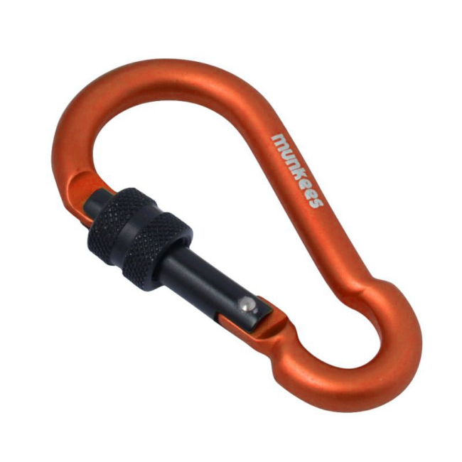 Birnenförmiger Schraubkarabiner (8 x 80 mm) Rot - Munkees