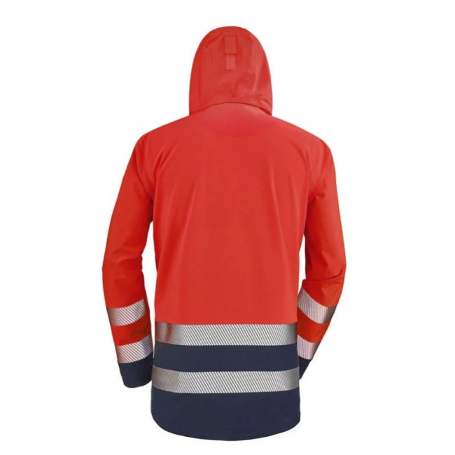 Parka coquée Erwin rouge fluo et marine - Lafont