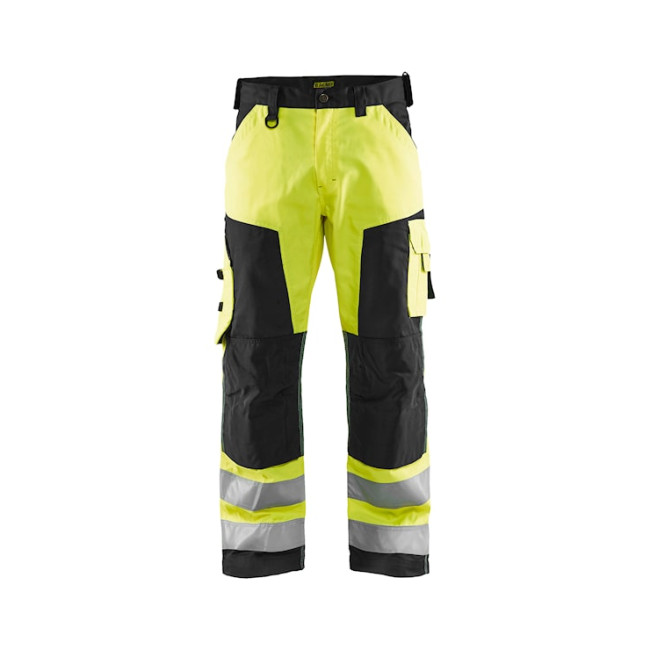 Pantalon artisan haute visibilité Jaune fluo/Noir - Blaklader
