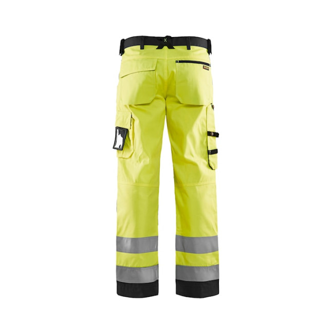 Pantalon artisan haute visibilité Jaune fluo/Noir - Blaklader