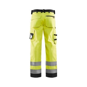 Pantalon artisan haute visibilité Jaune fluo/Noir - Blaklader