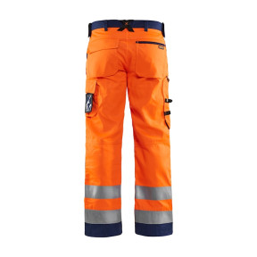 Ambachtsman broek hoge zichtbaarheid Fluor oranje/Marine - Blaklader
