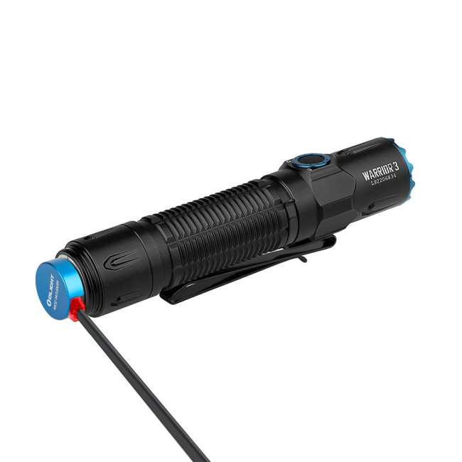 Taktische Lampe mit Doppelschalter 2300 Lumen Warrior 3 schwarz - Olight