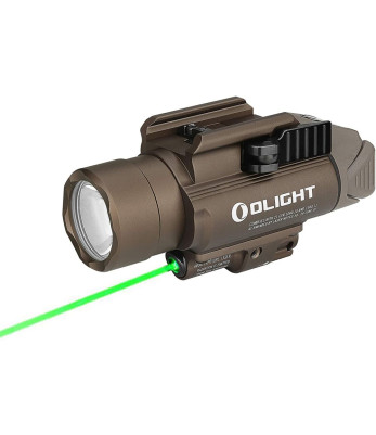 Lampe tactique Baldr Pro avec laser vert 1350 lumens tan - Olight
