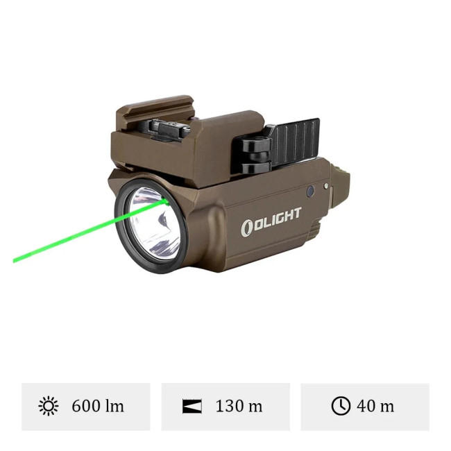 Lampe torche laser vert Baldr Mini coyote - Olight