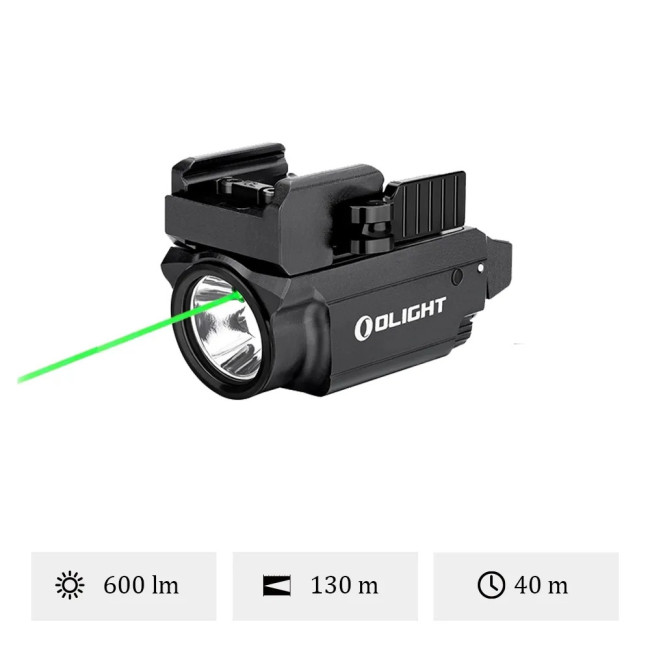Lampe torche laser vert Baldr Mini noir - Olight
