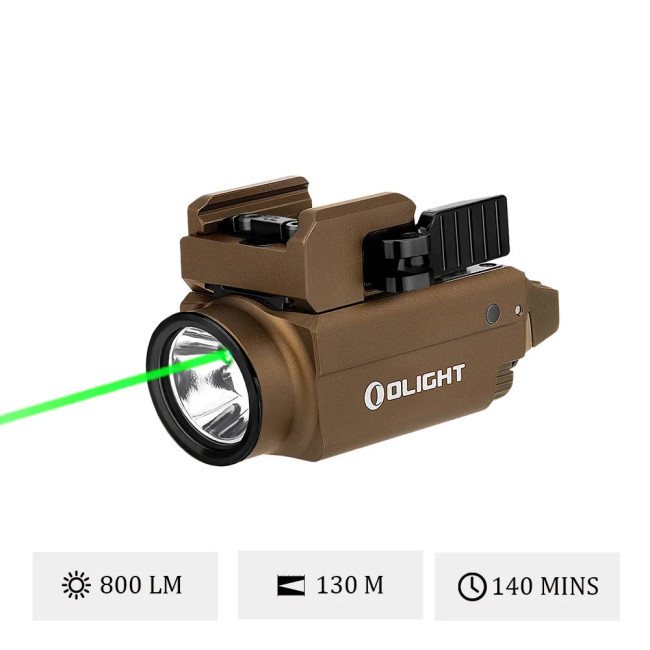 Lampe rail 1913 laser vert Baldr S coyote - Olight