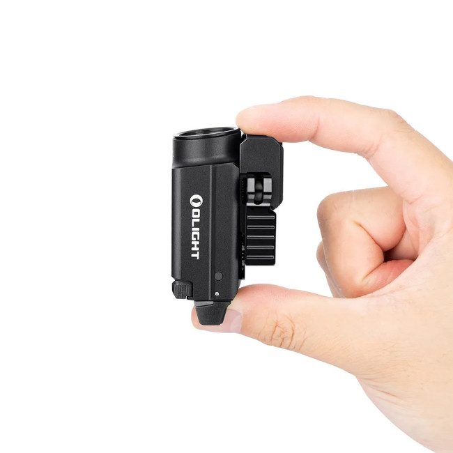 Latarka na szynę 1913 z zielonym laserem Baldr S czarna - Olight