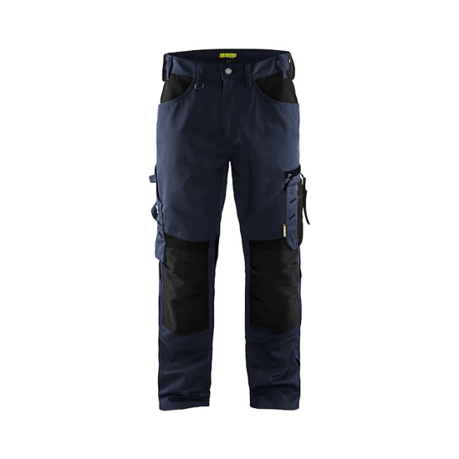 Pantalon artisan sans poches flottantes Marine foncé/Noir - Blaklader