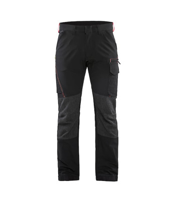 Pantalon maintenance stretch 4D Noir/Rouge - Blaklader