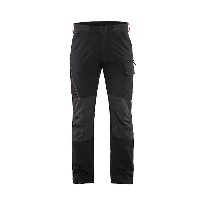 Wartungshose Stretch 4D Schwarz/Rot - Blaklader