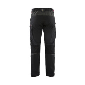 Wartungshose Stretch 4D Schwarz/Rot - Blaklader