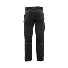 Pantalon maintenance stretch 4D Noir/Rouge - Blaklader