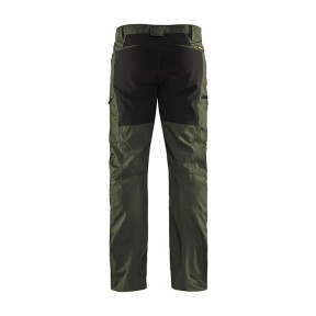 Pantalon maintenance +stretch Vert armée/Noir - Blaklader