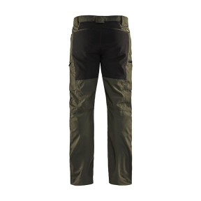 Pantalon maintenance +stretch Vert Kaki/Noir - Blaklader