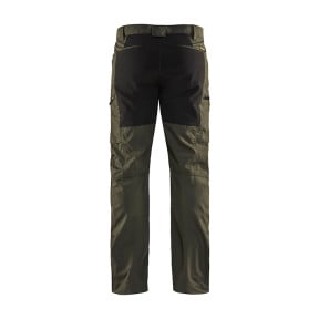 Pantalon maintenance +stretch Vert Kaki/Noir - Blaklader