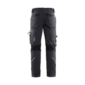 Pantalon X1900 artisan stretch 4D sans poches flottantes Gris Foncé/Noir - Blaklader