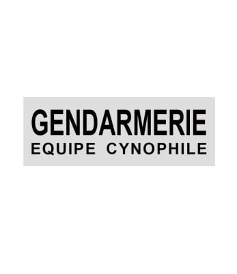 Bandeau Gendarmerie Equipe Cynophile rétroréfléchissant 10 x 30 cm - Patrol Equipements