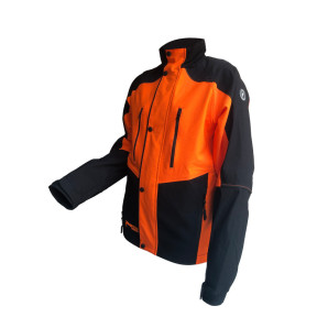 veste de travail stretch herma noir/orange - francital