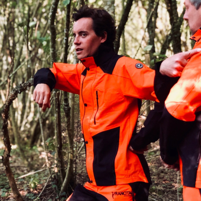 Veste de travail stretch Herma Noir et orange - Francital