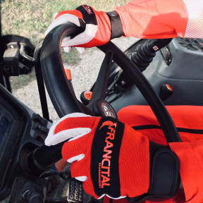 Gants de travail paysagiste EN 388 Rouge/Blanc - Francital