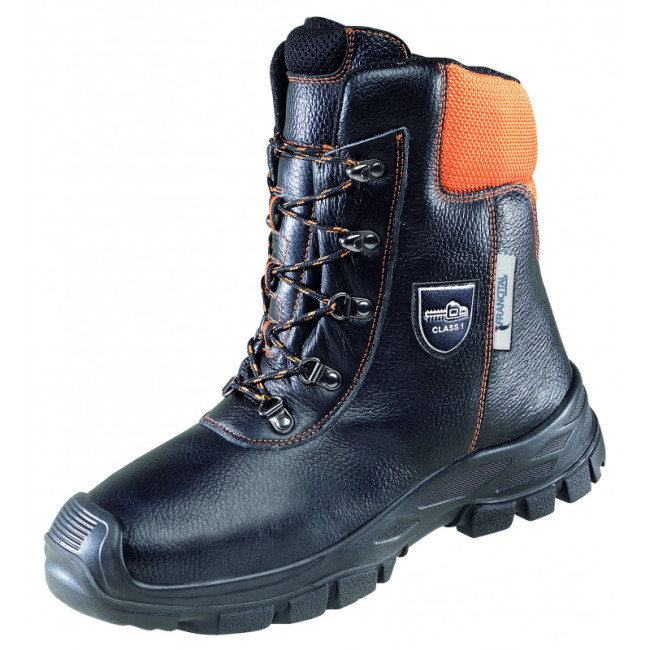 Buty leśne Salix klasa 1 Czarne/Pomarańczowe - Francital
