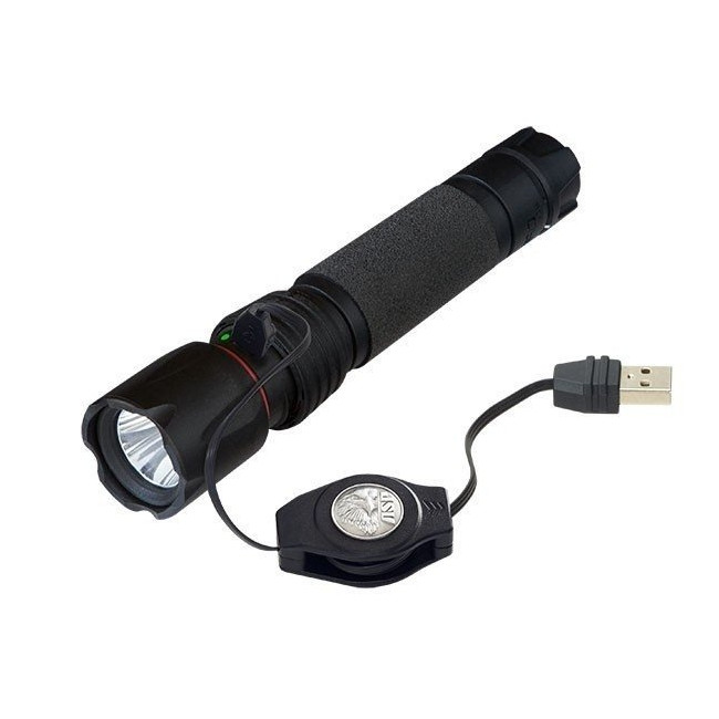 Taschenlampe Poly Triad USB Schwarz - ASP