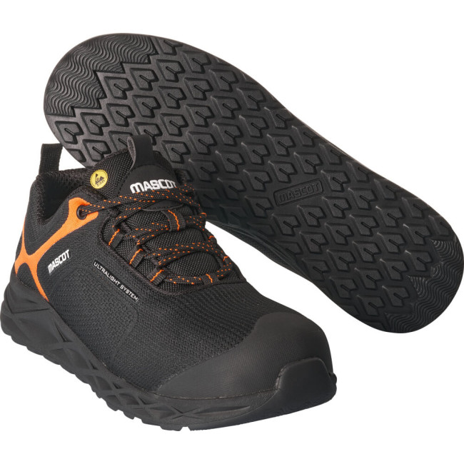 Chaussures de sécurité basses Ultralight System SB-P Noir/Orange HV - Mascot