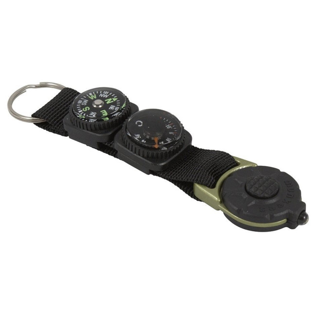 Porte-clés avec lampe, boussole et thermomètre Vert - Munkees