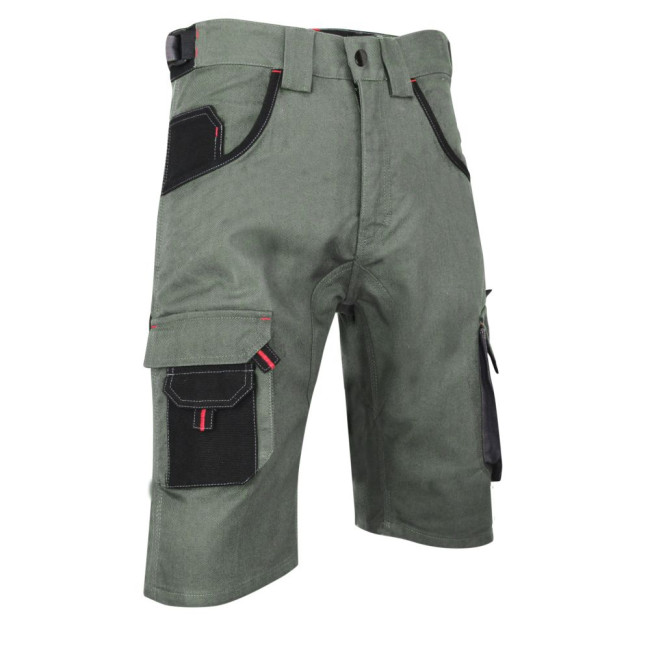 Bermuda de travail bicolore Cisaille Kaki/Gris- LMA