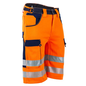 Warnschutz-Bermudas Authentic Chandelle Neonorange/Marine - LMA